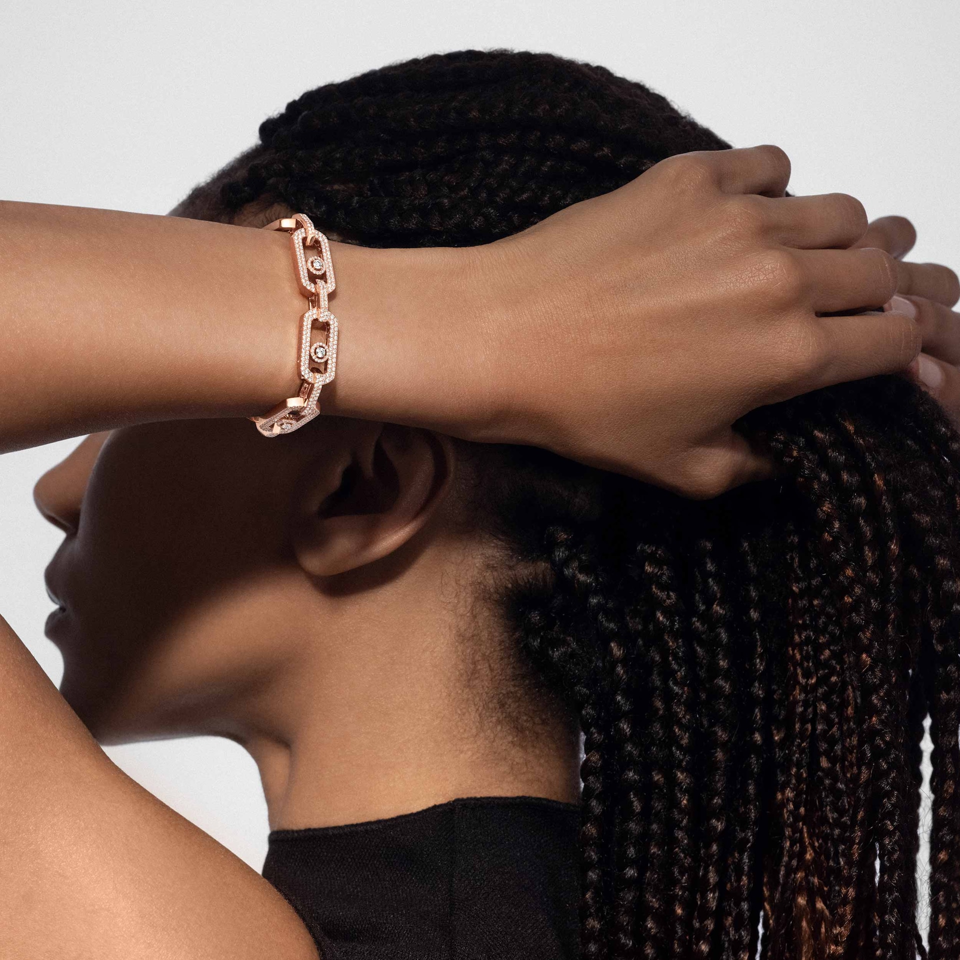 Messika 18k Rose Gold 3.33cttw Pave Diamond So Move Bracelet Size 16 Messika 18k Rose Gold 3.33cttw Pave Diamond So Move Bracelet Size 16