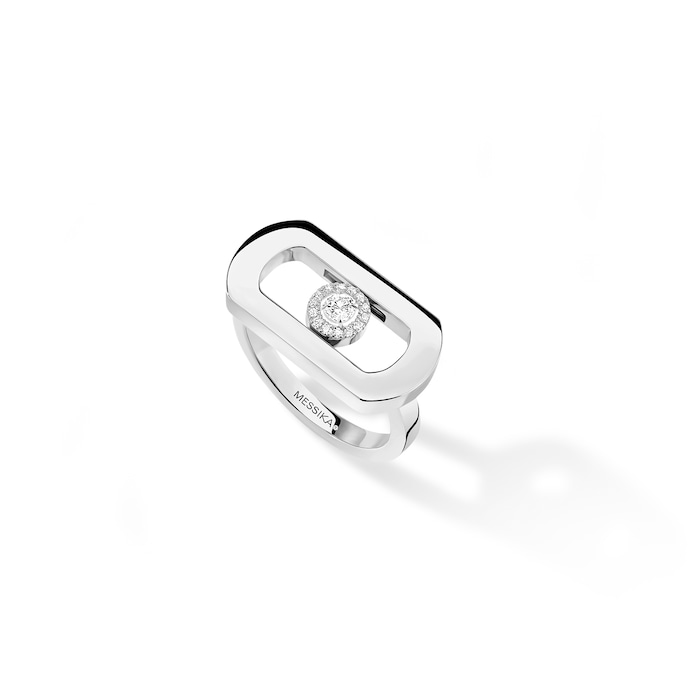 Messika 18ct White Gold So Move 0.11ct Diamond Ring - Ring Size P