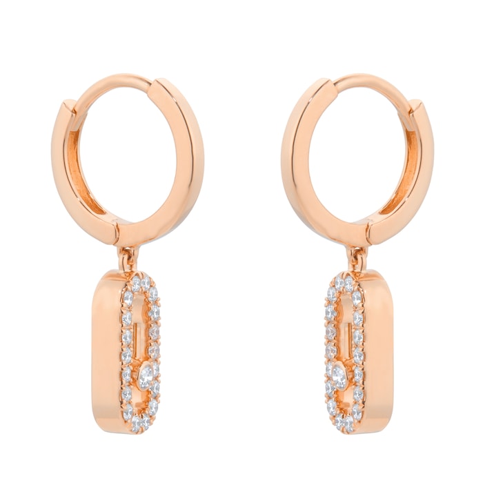 Messika 18ct Rose Gold Move Uno 0.19cttw Diamond Drop Earrings