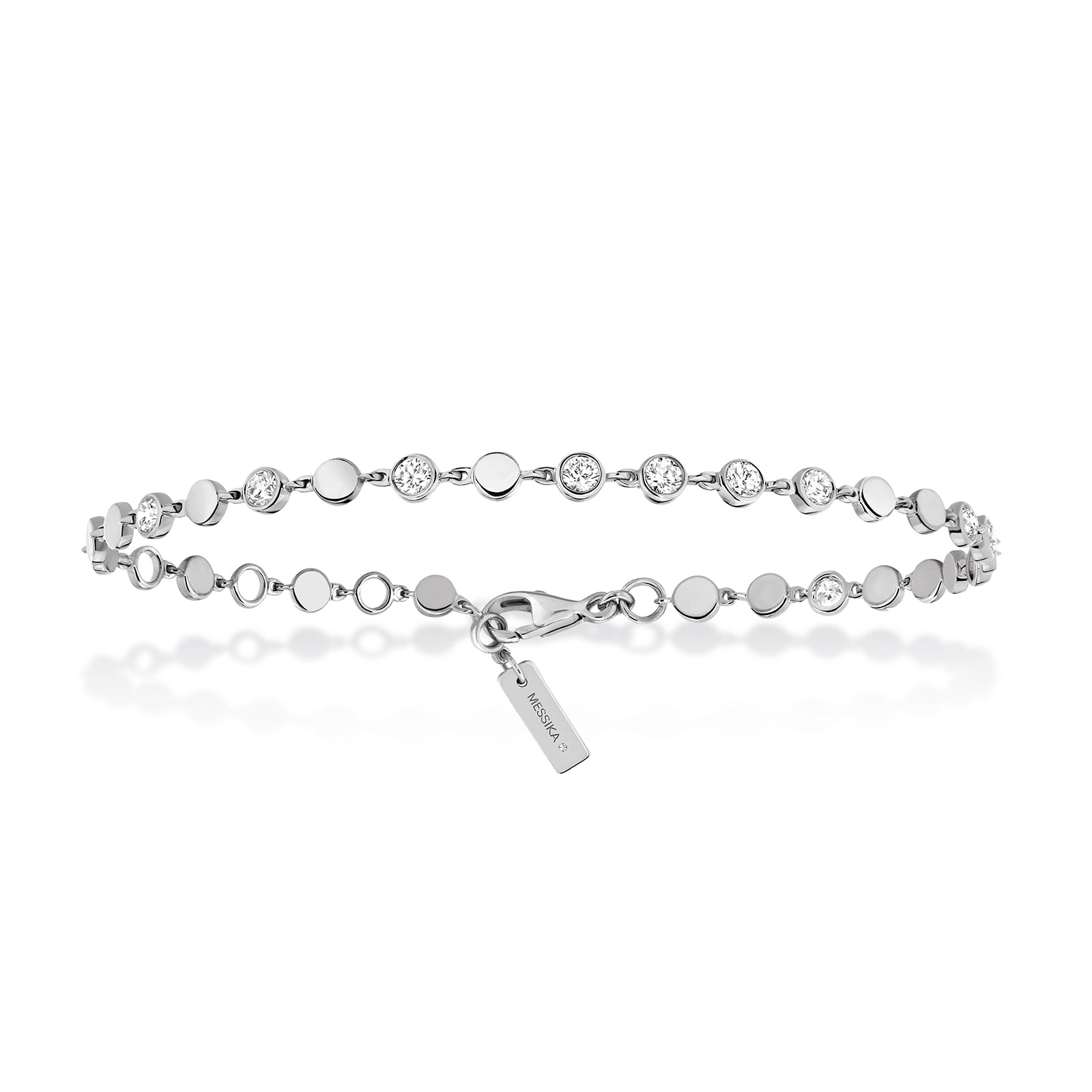 18ct White Gold D-Vibes 0.45ct Diamond Bracelet image