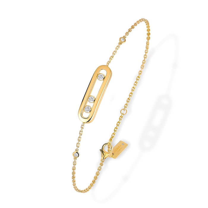 Messika 18k Yellow Gold 0.10cttw Diamond Baby Move Bracelet 18.5cm