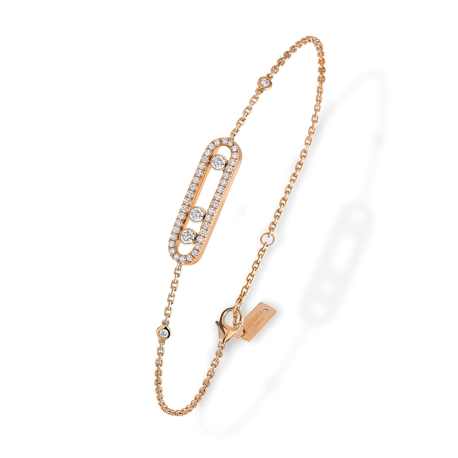 Messika 18k Rose Gold 0.30cttw Diamond Baby Move Bracelet 18.5cm