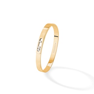 Messika 18k Yellow Gold 0.15cttw Diamond Move Noa Bangle Size Medium