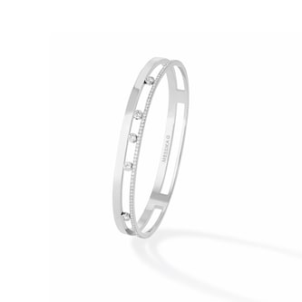 Messika 18k White Gold 0.70cttw Diamond Move Romane Bangle Size Medium