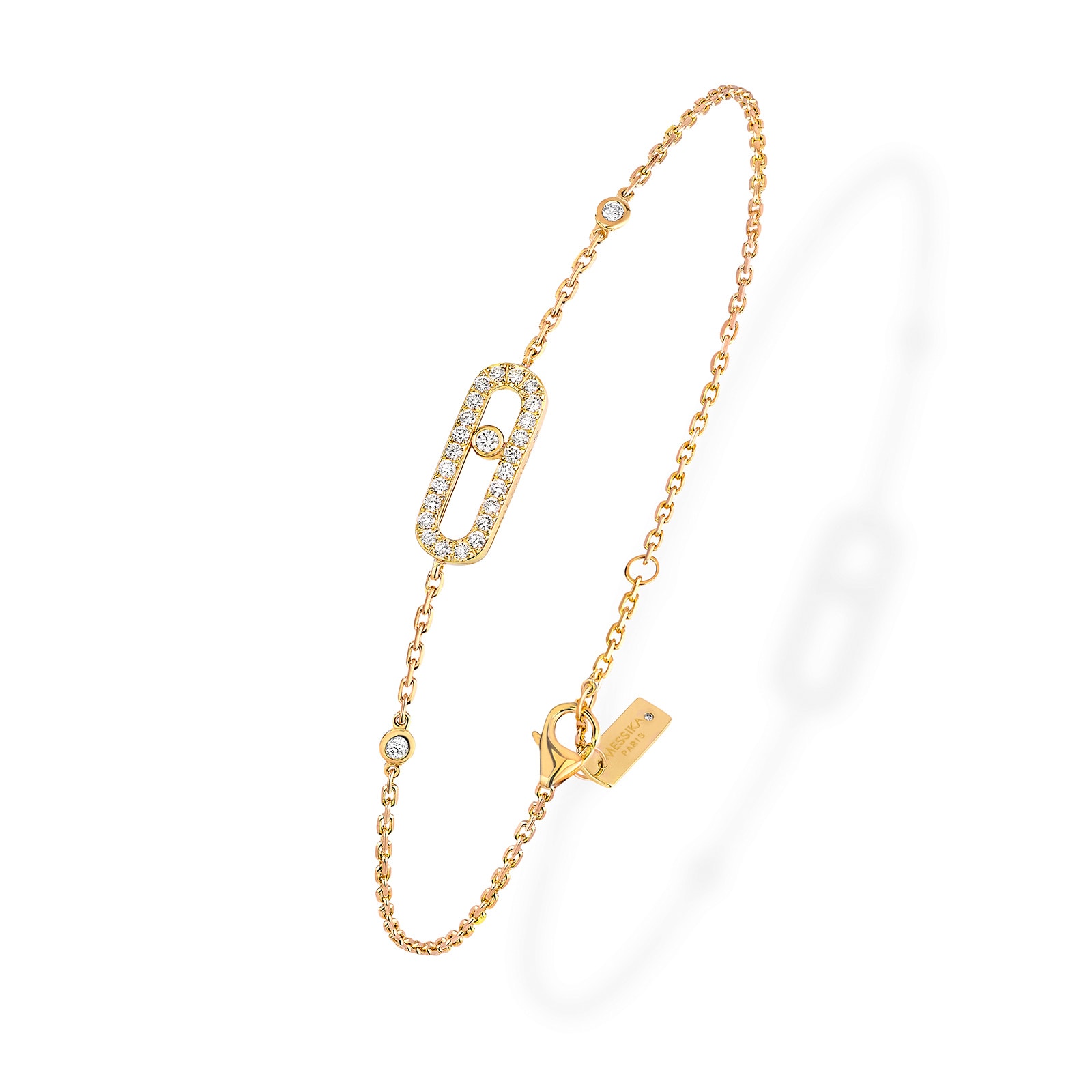 Messika 18k Yellow Gold 0.20cttw Diamond Move Uno Bracelet 18.5cm