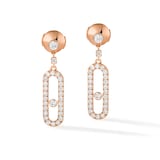 Messika 18k Rose Gold 0.40cttw Pave Diamond Move Uno Drop Earrings