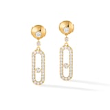 Messika 18k Yellow Gold 0.40cttw Pave Diamond Move Uno Drop Earrings