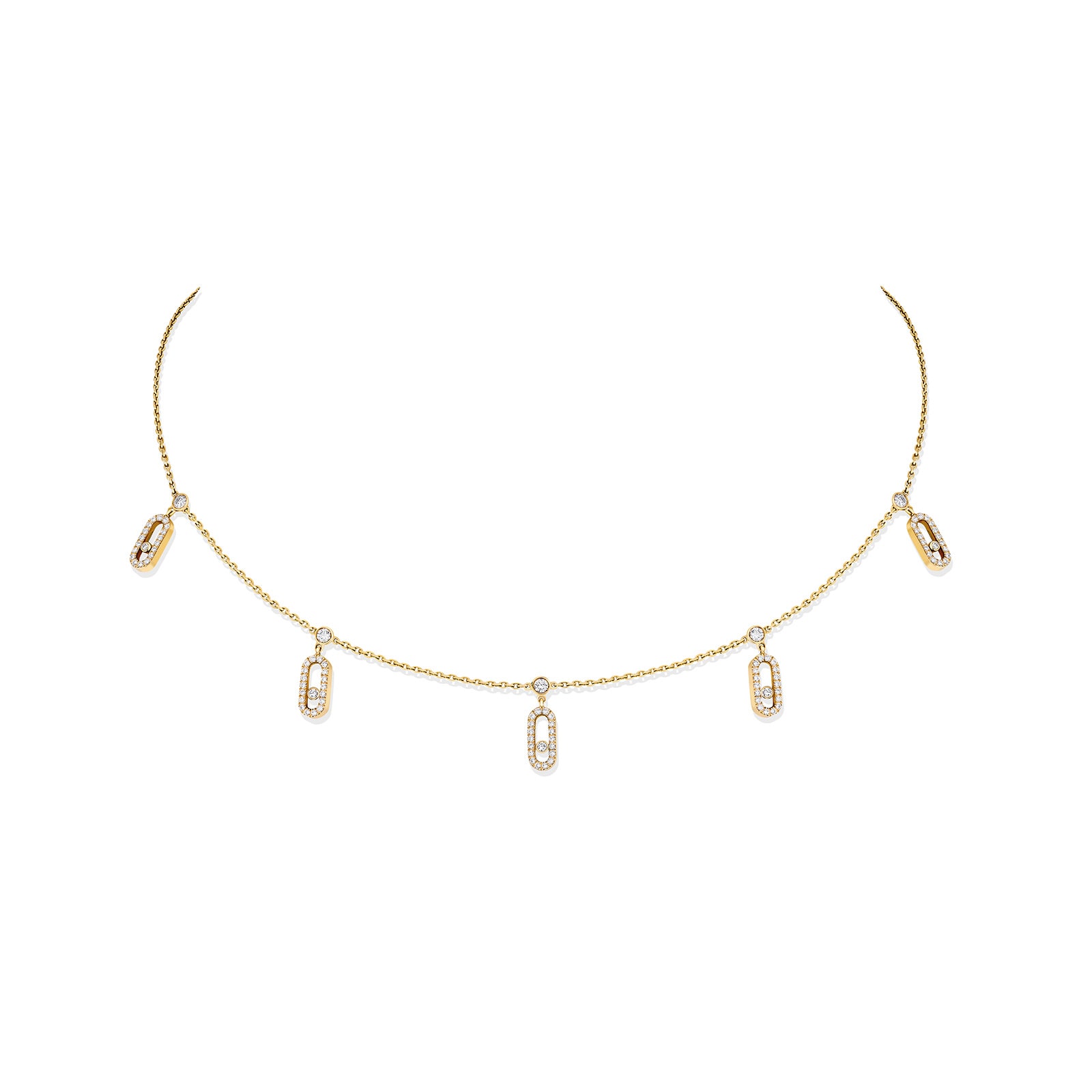 Messika 18k Yellow Gold 0.61cttw Diamond Move Uno Tassel Necklace 16" Messika 18k Yellow Gold 0.61cttw Diamond Move Uno Tassel Necklace 16"