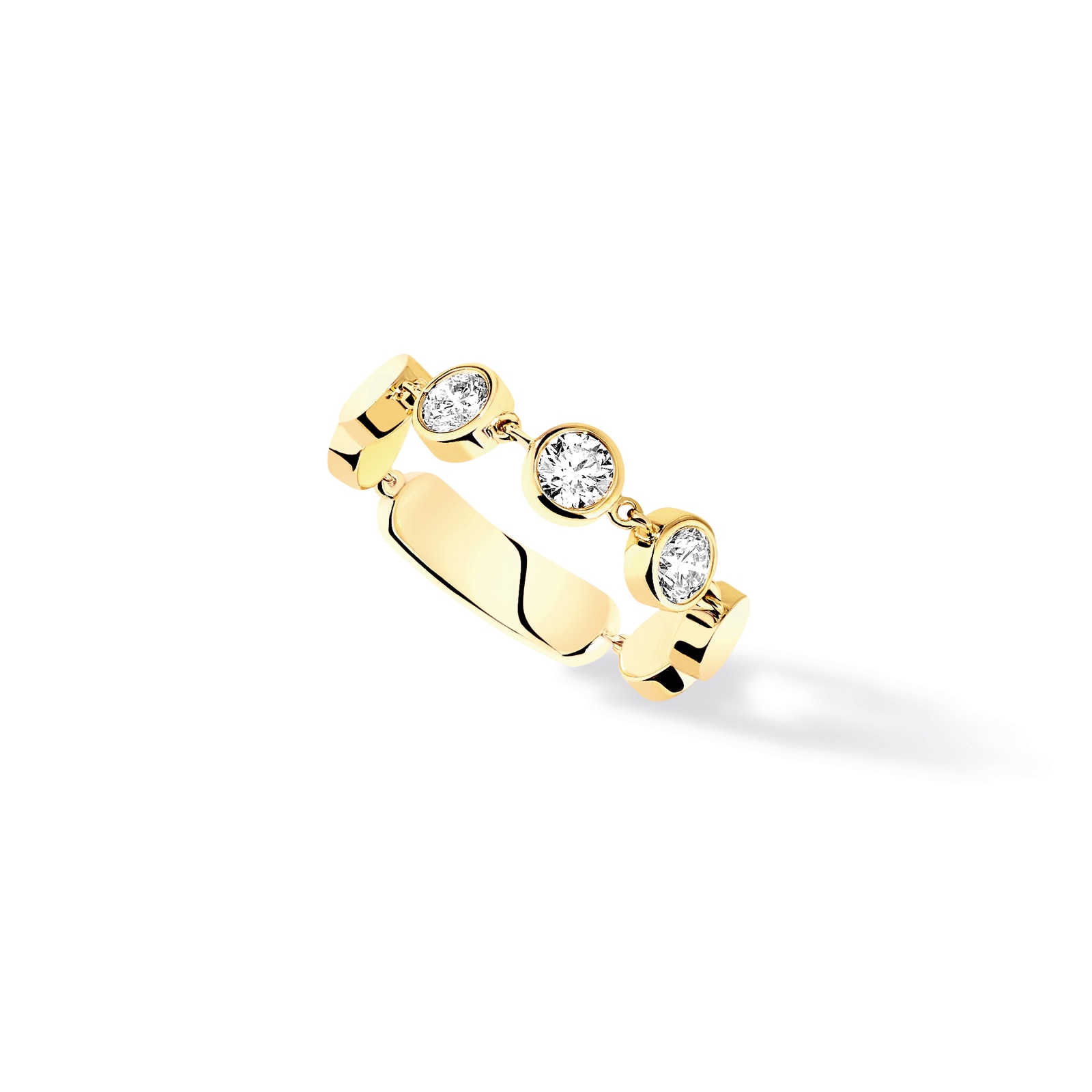 Messika 18ct Yellow Gold D-Vibes 0.22ct Diamond Ring - Ring Size M Messika 18ct Yellow Gold D-Vibes 0.22ct Diamond Ring - Ring Size M