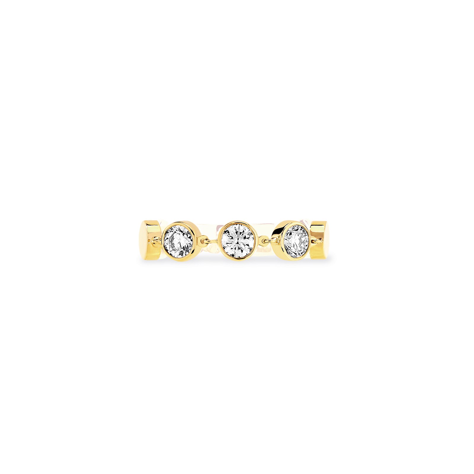 Messika 18ct Yellow Gold D-Vibes 0.22ct Diamond Ring - Ring Size M Messika 18ct Yellow Gold D-Vibes 0.22ct Diamond Ring - Ring Size M