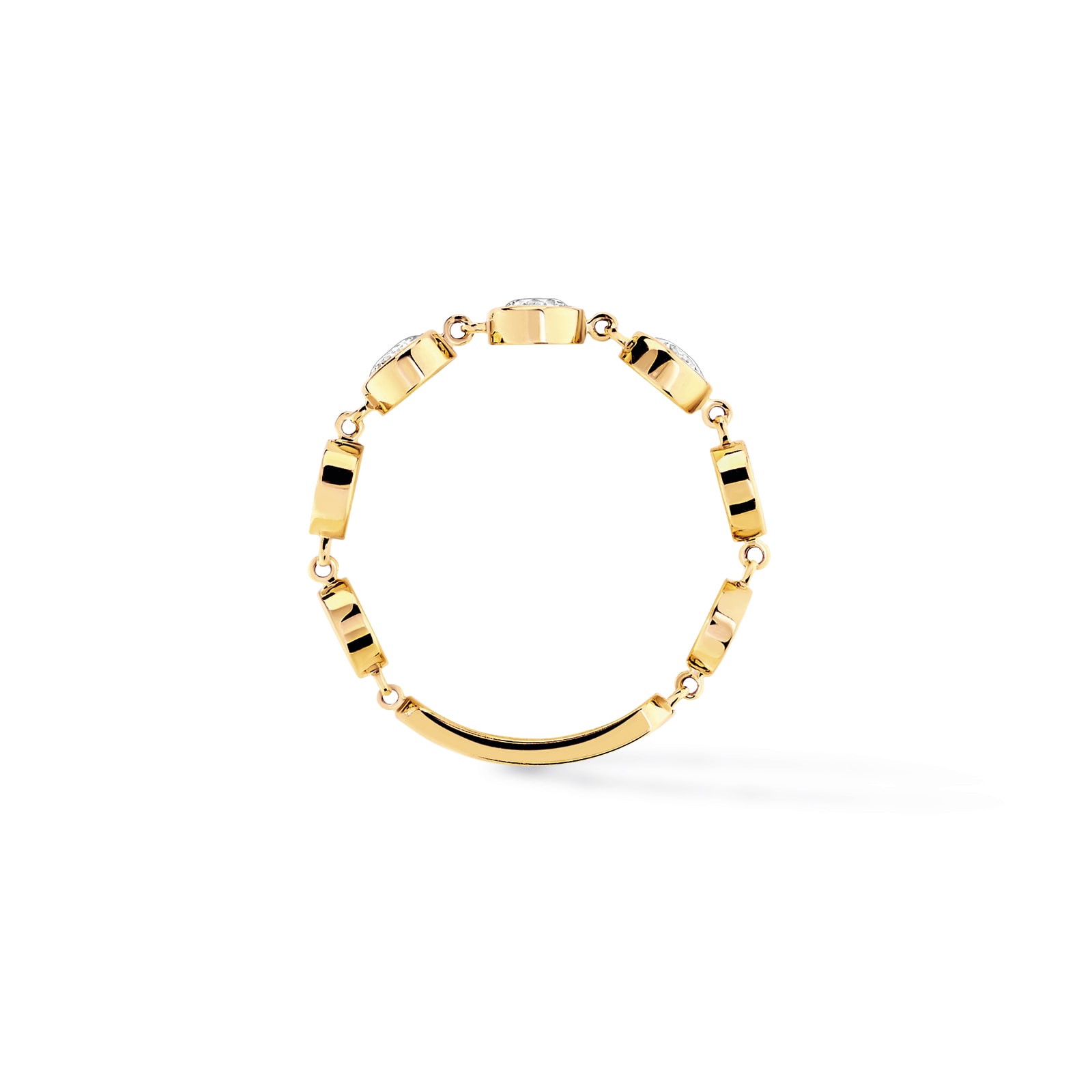 Messika 18ct Yellow Gold D-Vibes 0.22ct Diamond Ring - Ring Size M Messika 18ct Yellow Gold D-Vibes 0.22ct Diamond Ring - Ring Size M