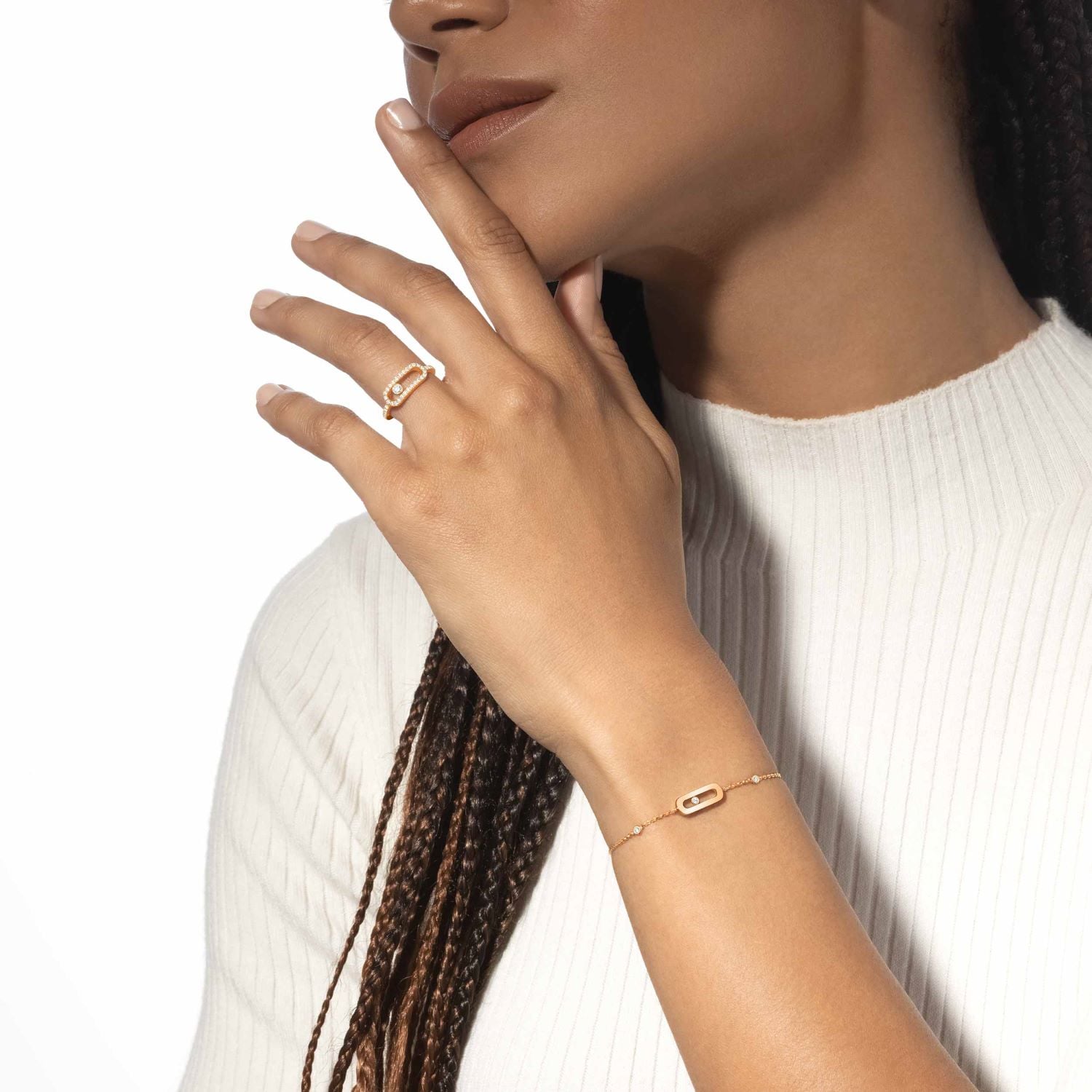 Messika 18ct Yellow Gold Move Uno 0.05ct Diamond Bracelet Messika 18ct Yellow Gold Move Uno 0.05ct Diamond Bracelet