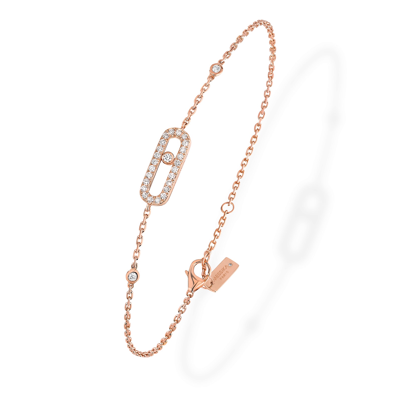 Messika 18ct Rose Gold Move Uno 0.20ct Pave Diamond Bracelet Messika 18ct Rose Gold Move Uno 0.20ct Pave Diamond Bracelet
