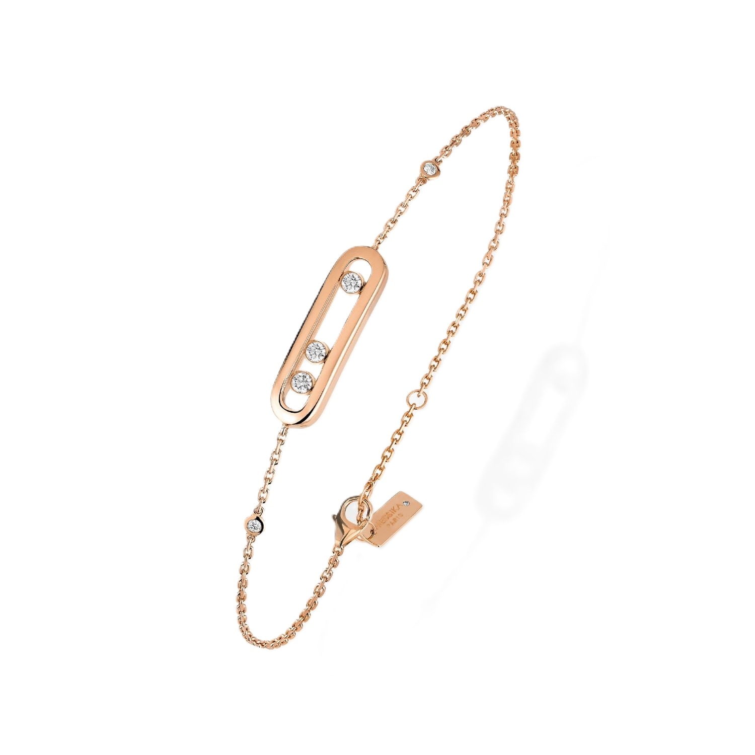 Messika 18ct Rose Gold Baby Move 0.10ct Diamond Bracelet