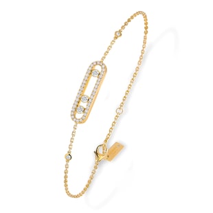 Messika 18ct Yellow Gold Baby Move 0.30ct Pave Diamond Bracelet