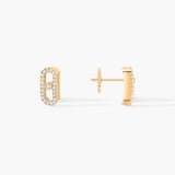 Messika 18ct Yellow Gold Move Uno 0.18ct Diamond Stud Earrings