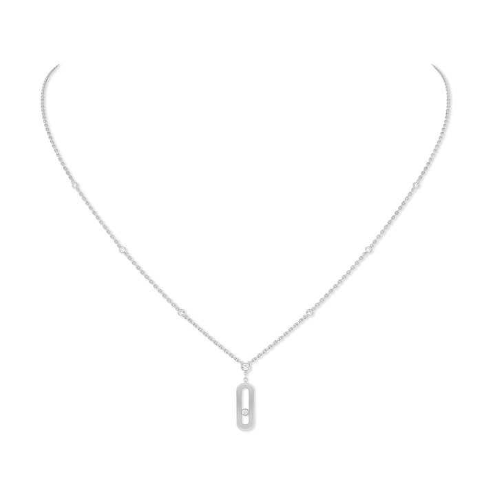 Messika 18ct White Gold Move Uno 0.13ct Diamond Long Necklace