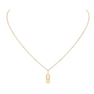 Messika 18ct Yellow Gold Move Uno 0.13ct Diamond Long Necklace