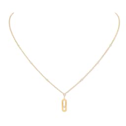 37711369 - 18ct Yellow Gold Move Uno 0.13ct Diamond Long Necklace