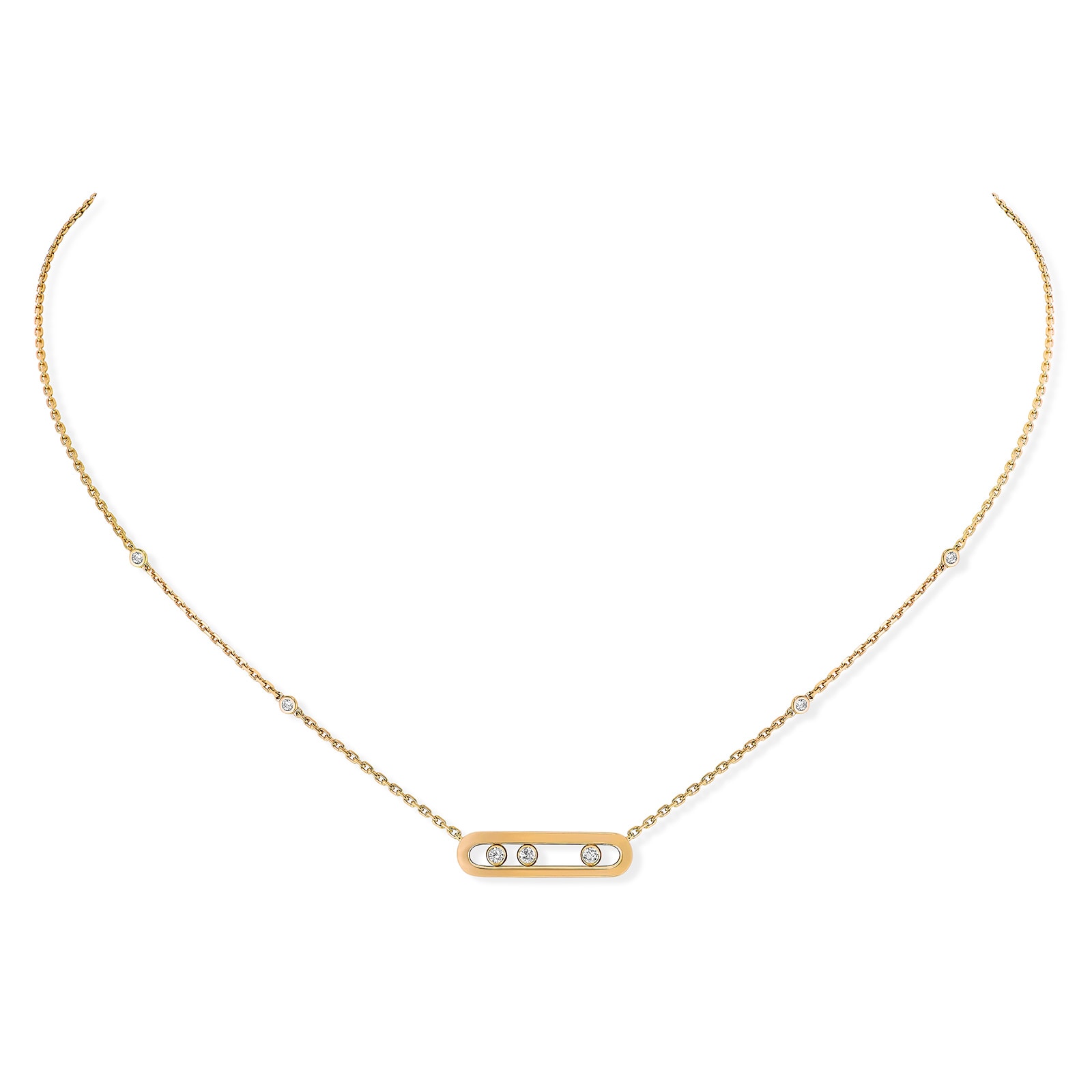 Messika 18ct Yellow Gold Baby Move 0.15ct Diamond Necklace
