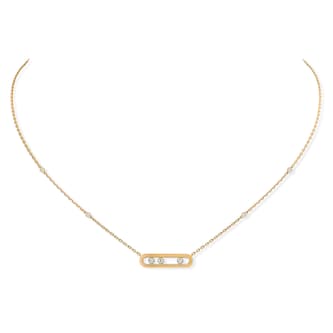 Messika 18ct Yellow Gold Baby Move 0.15ct Diamond Necklace