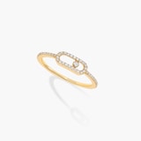 Messika 18ct Yellow Gold Move Uno 0.15ct Pave Diamond Ring