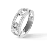 Messika 18ct White Gold Move Classique 0.55ct Pave Diamond Ring - Ring Size I