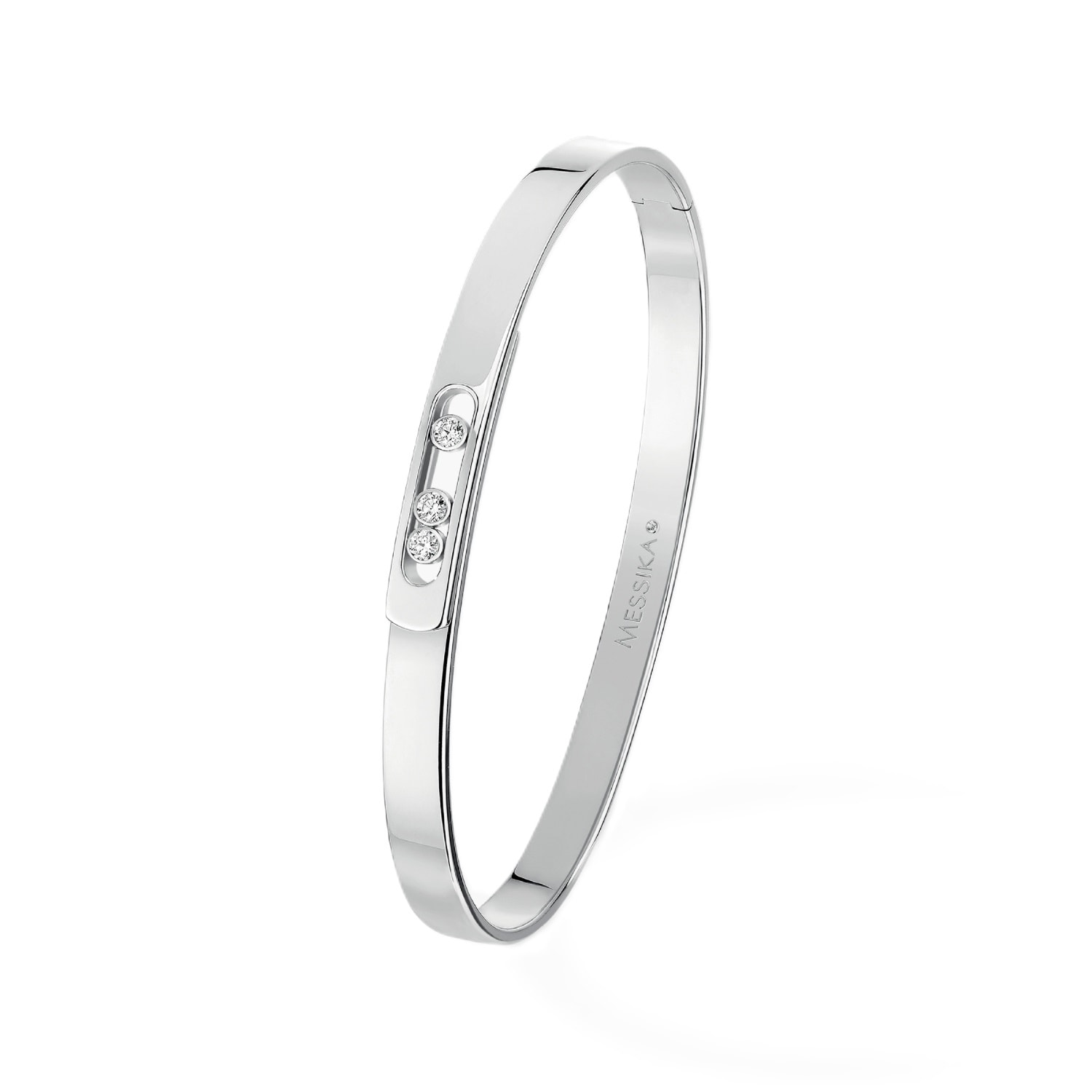 Messika 18ct White Gold Move Noa 0.11ct Diamond Bangle