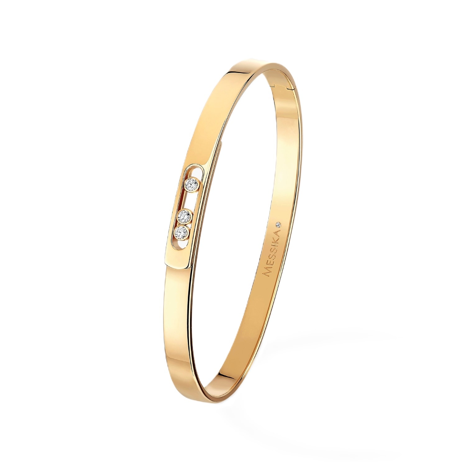 Messika 18ct Yellow Gold Move Noa 0.11ct Diamond Bangle