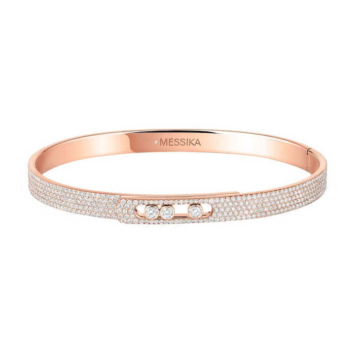 Messika 18K Rose Gold Move Noa 1.50cttw Diamond Bangle - Large