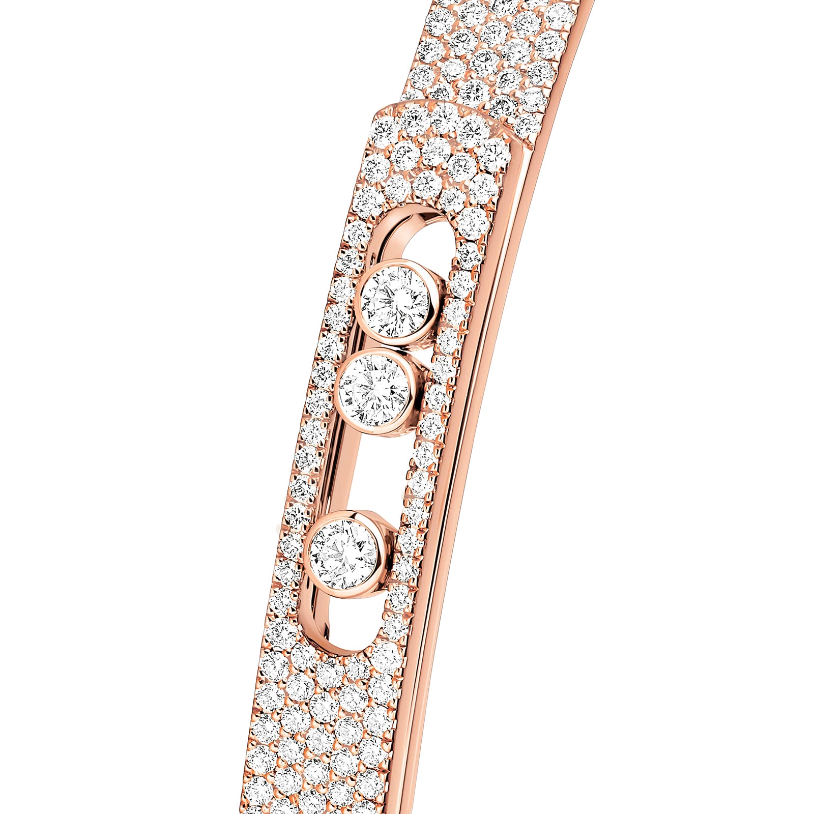 Messika 18K Rose Gold Move Noa 1.50cttw Diamond Bangle - Large