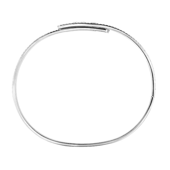 Messika 18K White Gold Move Noa 1.50cttw Diamond Bangle - Large