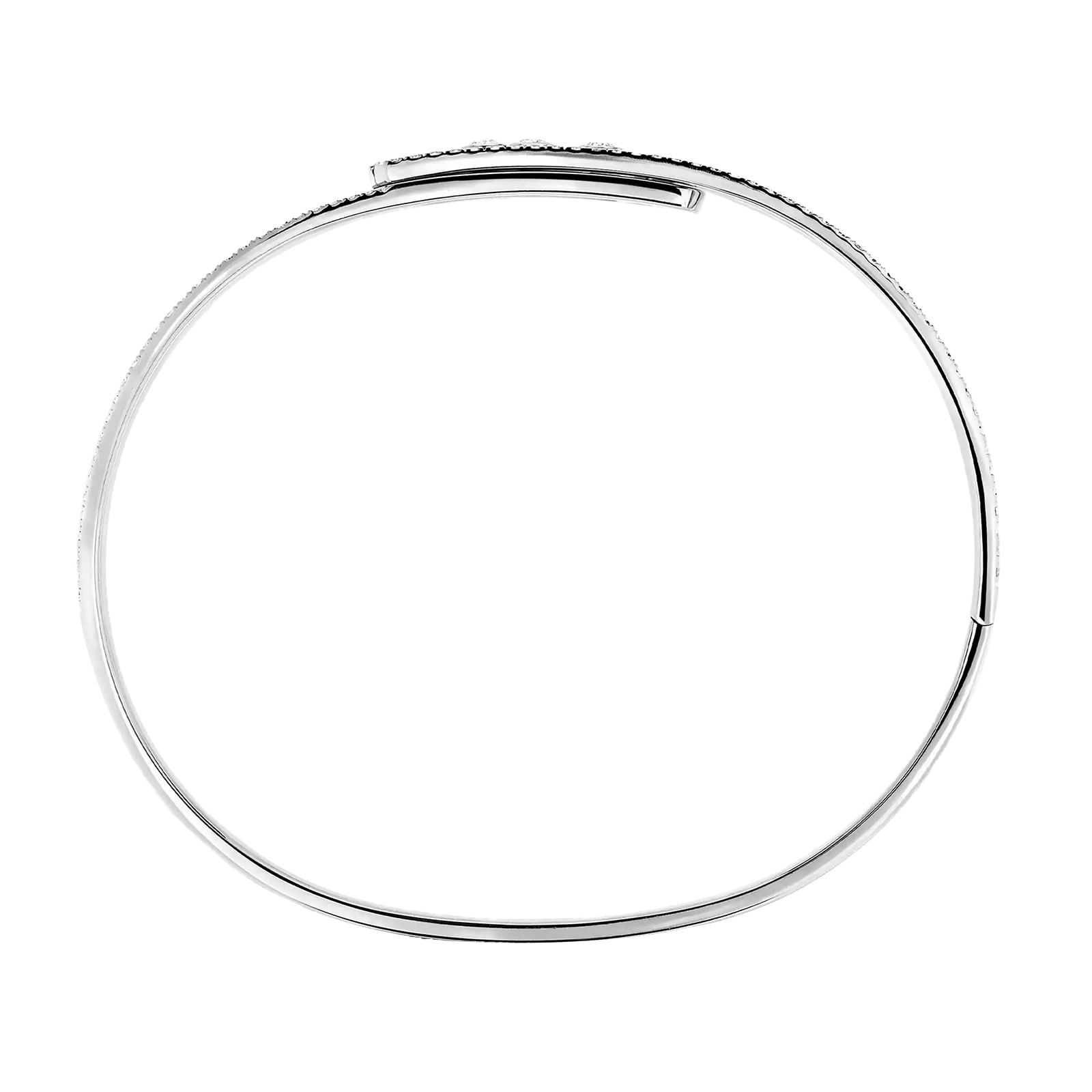 Messika 18K White Gold Move Noa 1.50cttw Diamond Bangle - Large