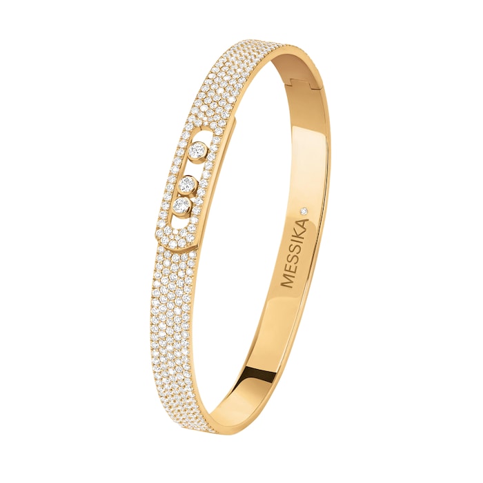 Messika 18K Yellow Gold Move Noa 1.50cttw Diamond Bangle - Medium