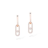 Messika 18K Rose Gold Move Link 1.71cttw Diamond Drop Earrings