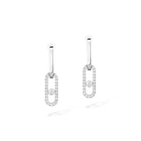 Messika 18K White Gold Move Link 1.71cttw Diamond Drop Earrings