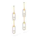 Messika 18K Yellow Gold Move Link 1.71cttw Diamond Drop Earrings