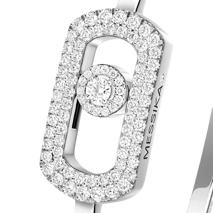 Messika 18K White Gold So Move 0.67cttw Diamond Bangle - Medium