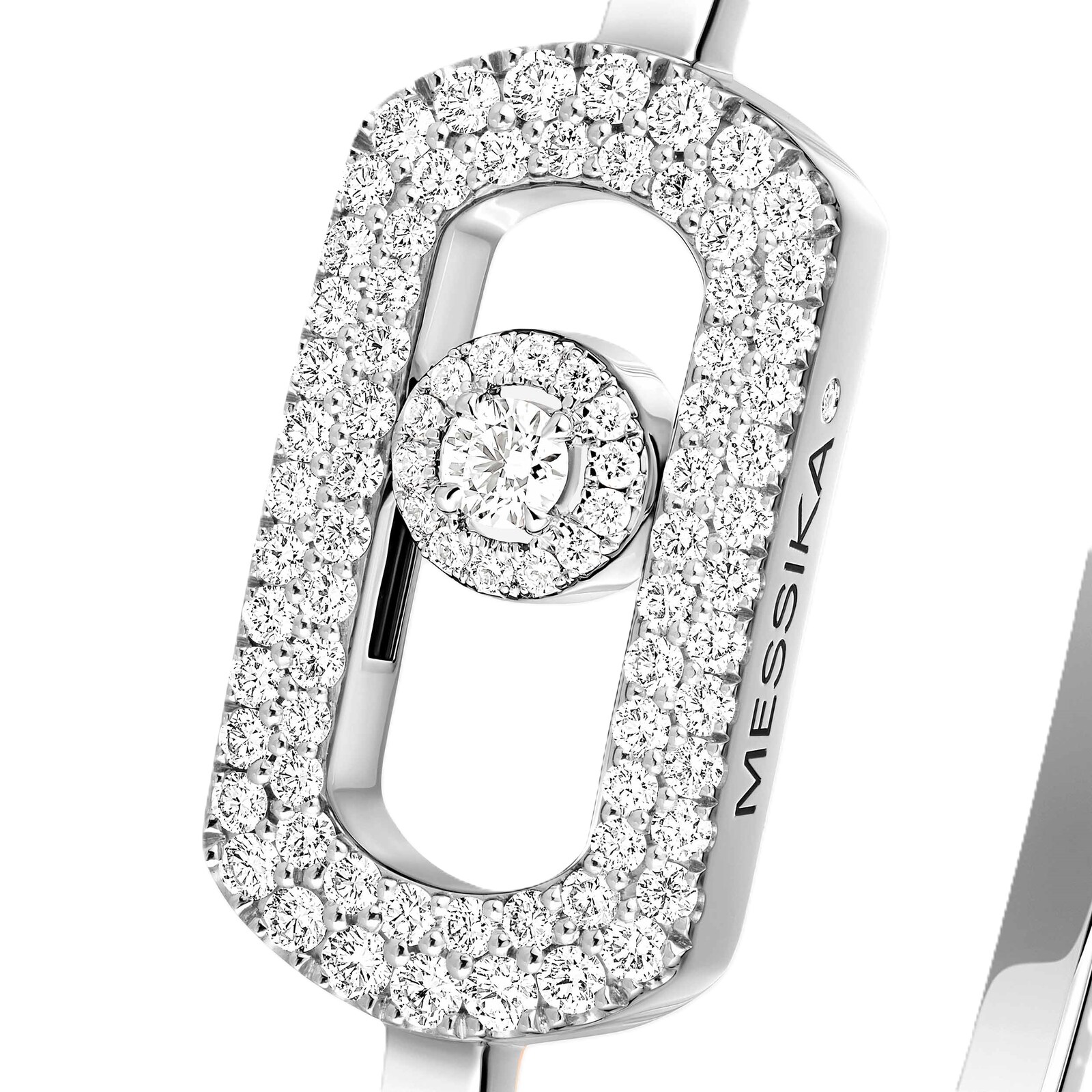 Messika 18K White Gold So Move 0.67cttw Diamond Bangle - Medium