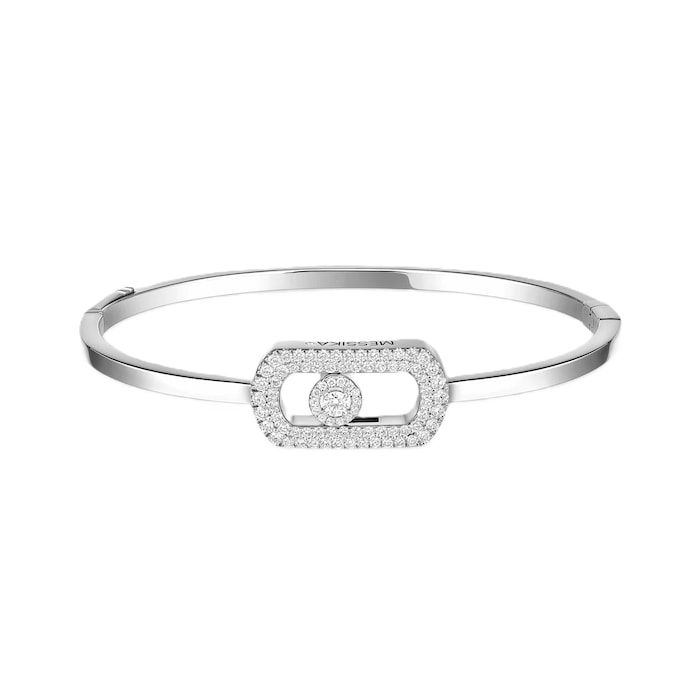 Messika 18K White Gold So Move 0.67cttw Diamond Bangle - Medium