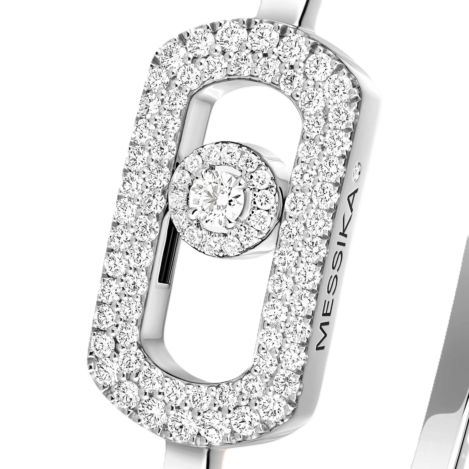 Messika 18K White Gold So Move 0.67cttw Diamond Bangle - Large