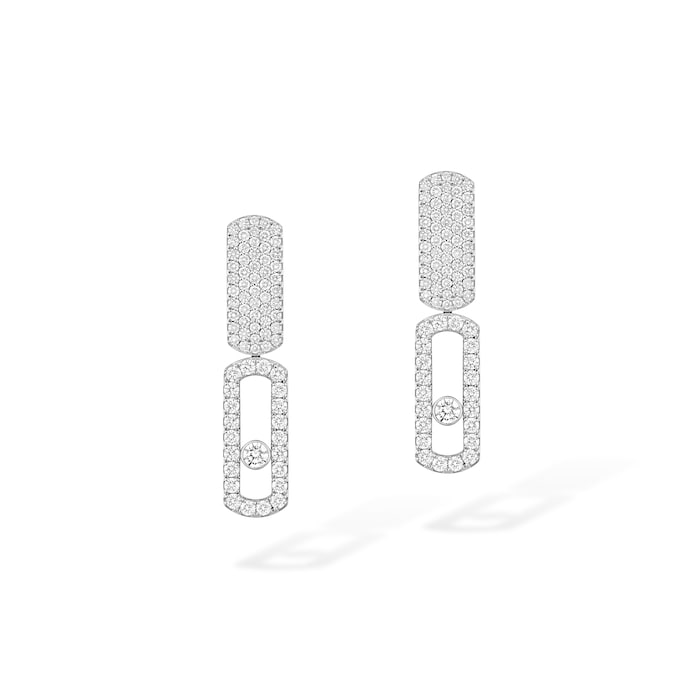 Messika 18K White Gold Imperial Move 2.06cttw Diamond Drop Earrings