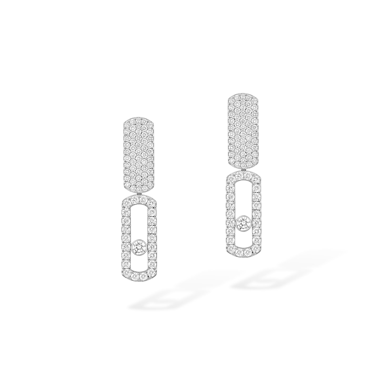 Messika 18K White Gold Imperial Move 2.06cttw Diamond Drop Earrings