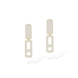 Messika 18K Yellow Gold Imperial Move 2.06cttw Diamond Drop Earrings