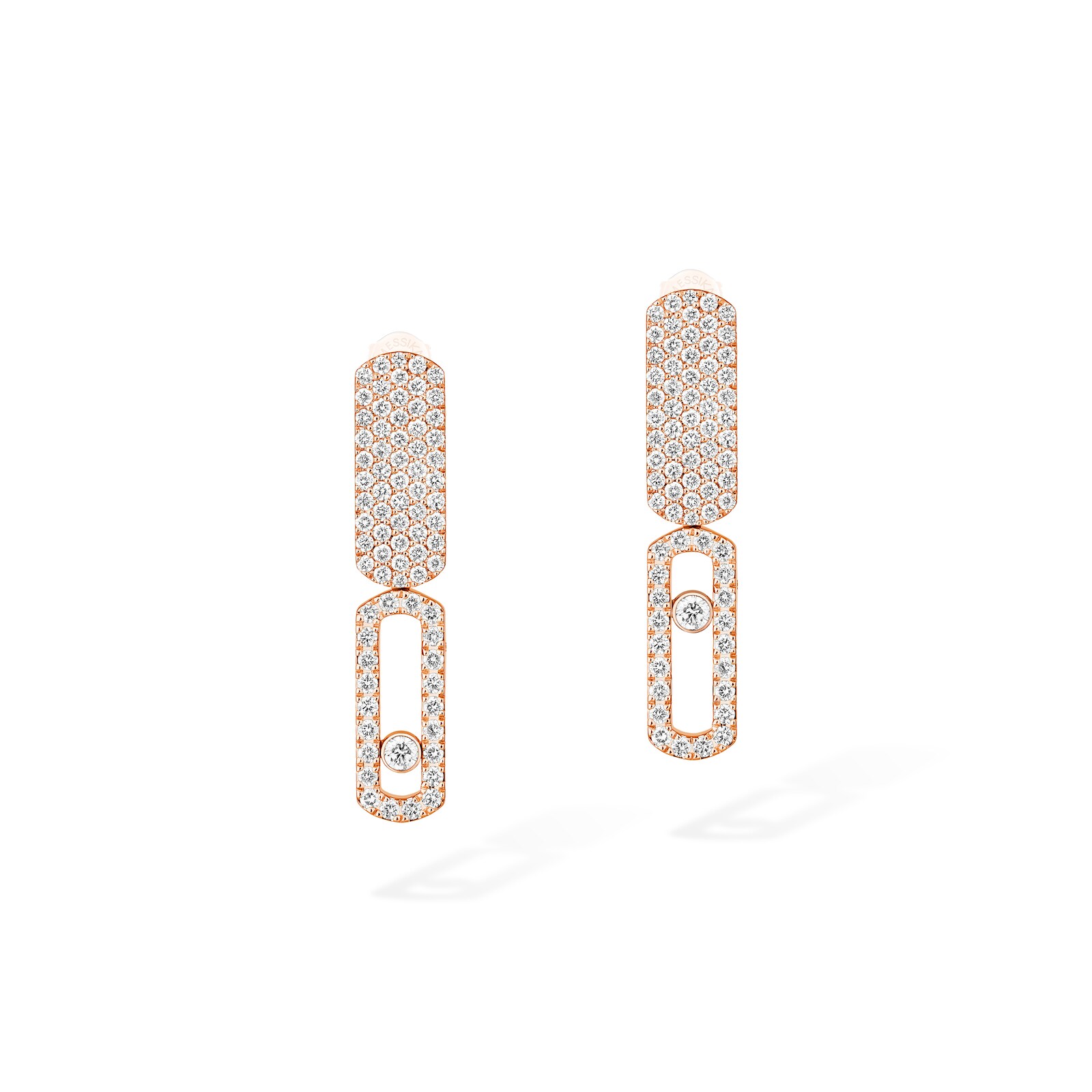 Messika 18K Rose Gold Imperial Move 0.70cttw Diamond Drop Earrings