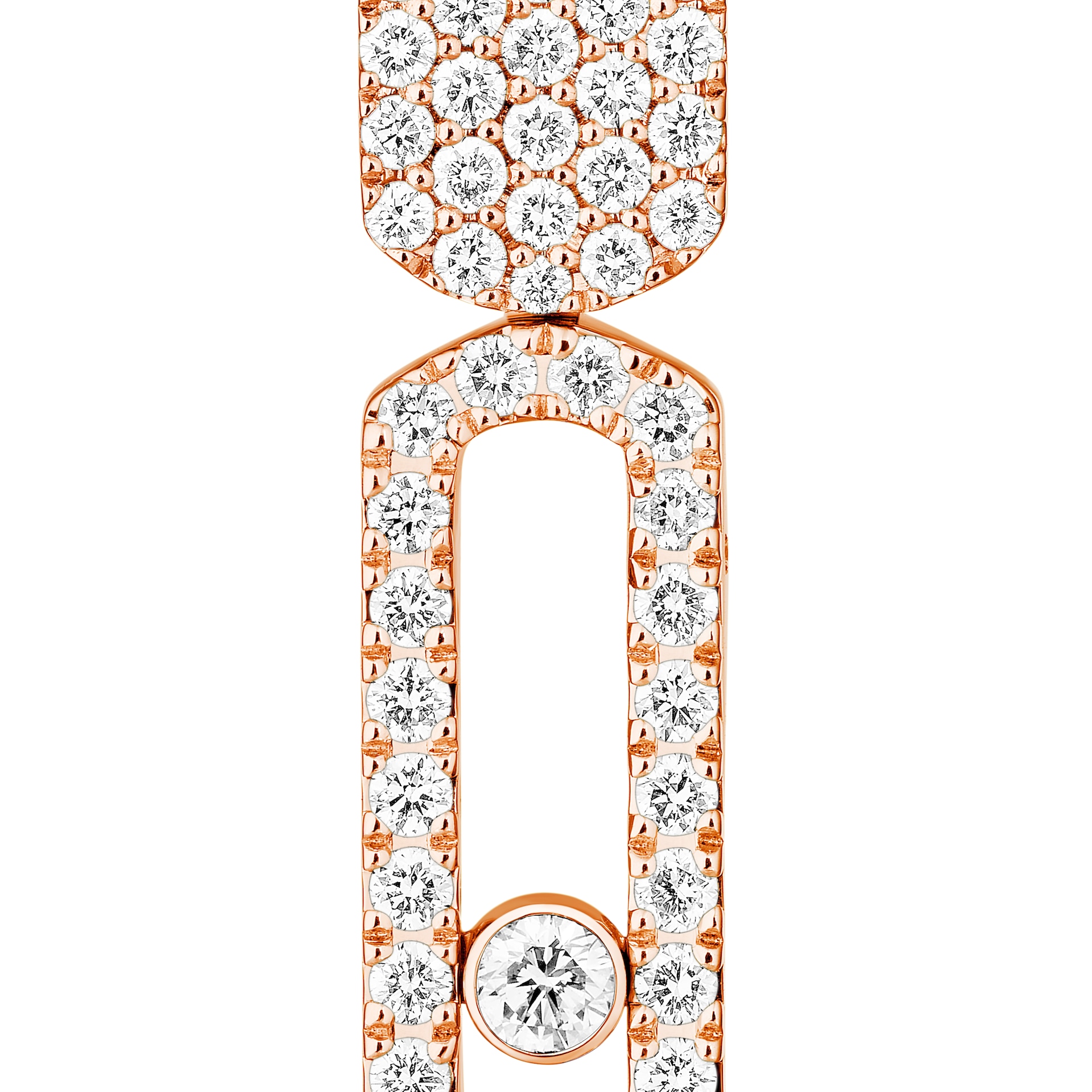 Messika 18K Rose Gold Imperial Move 0.70cttw Diamond Drop Earrings