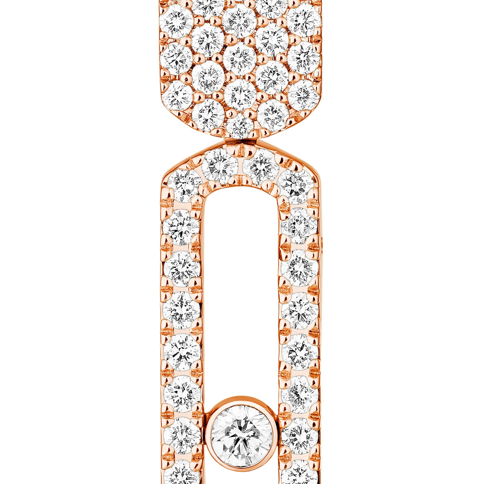 Messika 18K Rose Gold Imperial Move 0.70cttw Diamond Drop Earrings