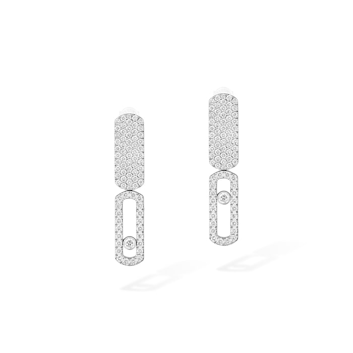 Messika 18K White Gold Imperial Move 0.70cttw Diamond Drop Earrings