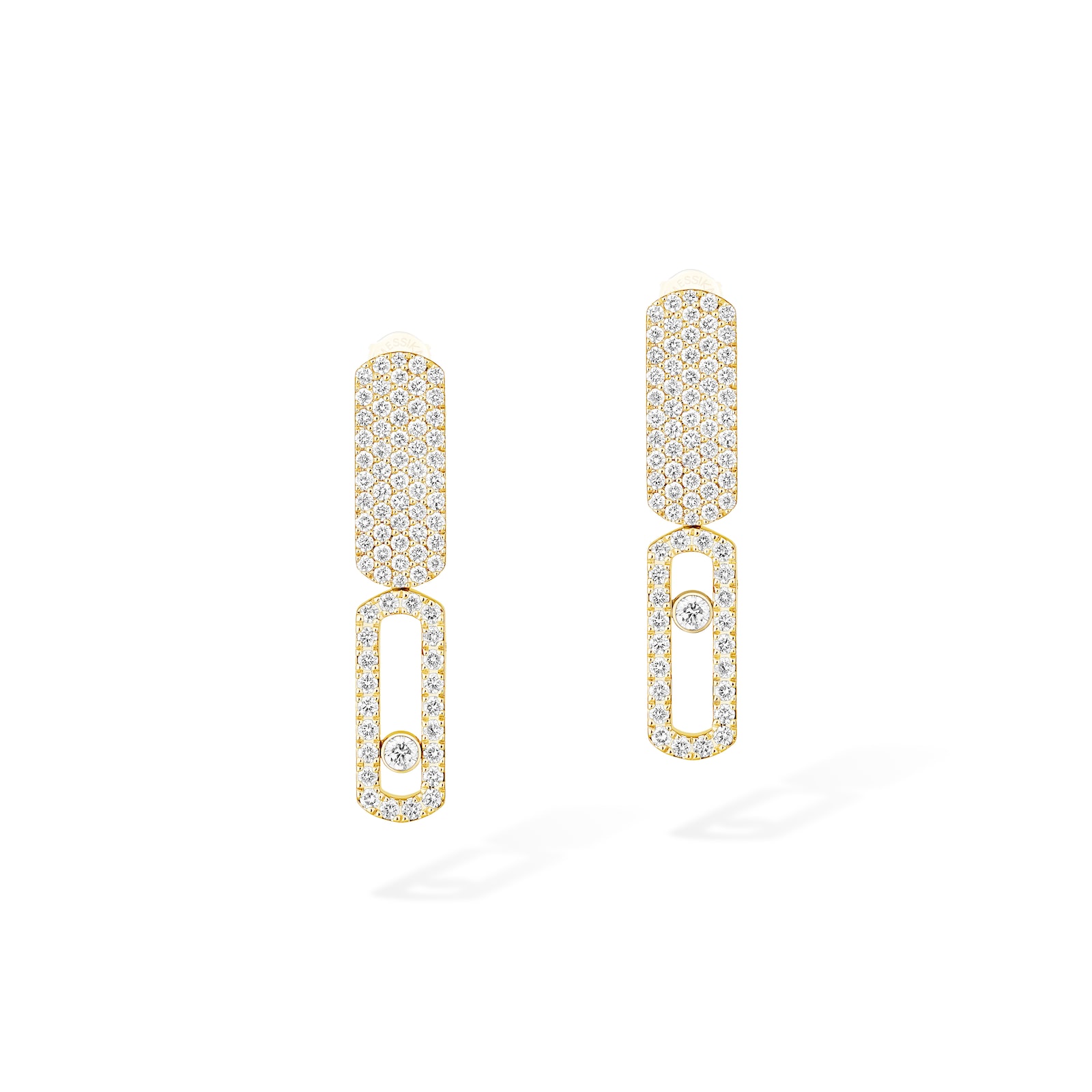 Messika 18K Yellow Gold Imperial Move 0.70cttw Diamond Drop Earrings