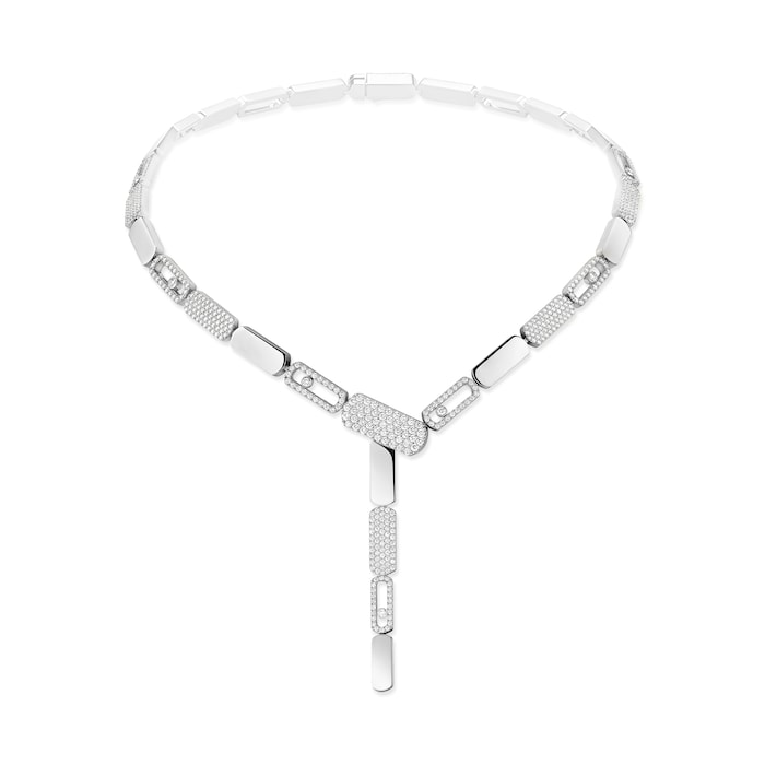 Messika 18K White Gold Imperial Move 3.47cttw Diamond Necklace